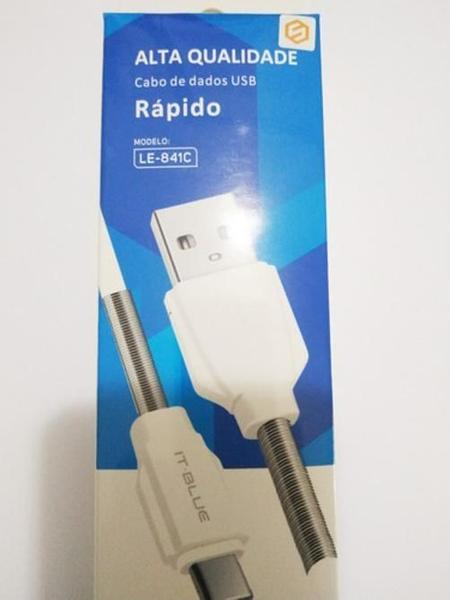 Imagem de Cabo usb tipo-c it-blue le-841c 1m turbo 3.1a reforçado