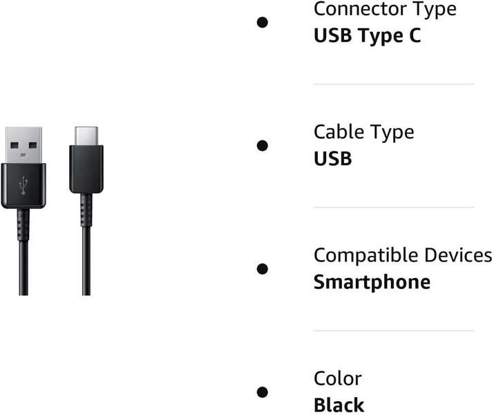 Imagem de Cabo Usb Tipo C Para Galaxy S10 S9 Plus Note 10 Note 9 