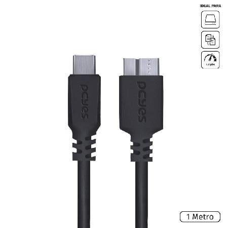 Imagem de Cabo Usb Tipo C Para Micro Usb B 3.0 1m Preto - P3ucmbp-1