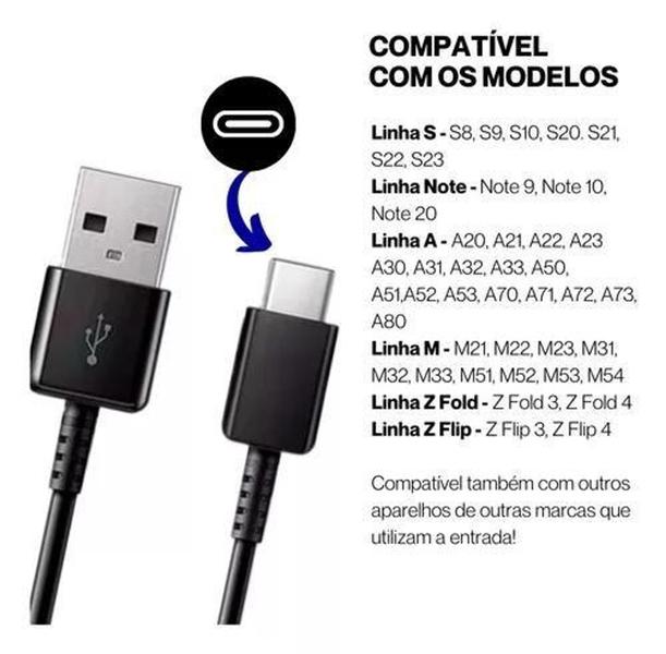 Imagem de Cabo Usb tipo c Para Samsung Galaxy S10 Lite