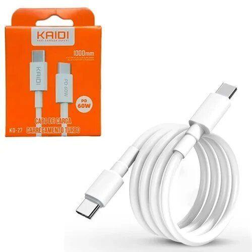 Imagem de Cabo Usb Tipo C para Tipo C Turbo 1 Metro Carga Rápida 60W KD-27