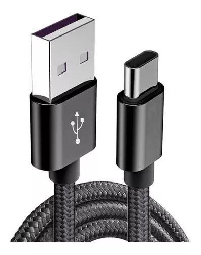 Imagem de Cabo Usb Tipo C Turbo 2 Metros Carga E Dados Reforçado 