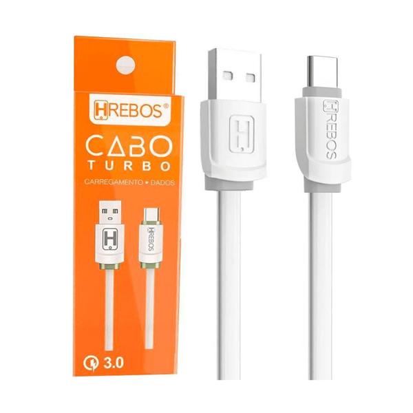 Imagem de Cabo Usb Tipo C Turbo Rápido 2 Metros Para Samsung Galaxy A20 A30 A50 A70 - HREBOS