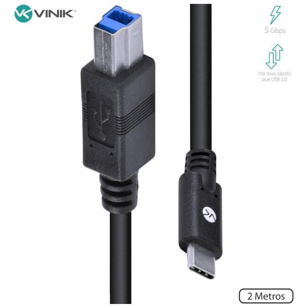 Imagem de Cabo Usb Tipo C X Usb B Para Impressora V3.2 Gen1 5Gbps 2 M