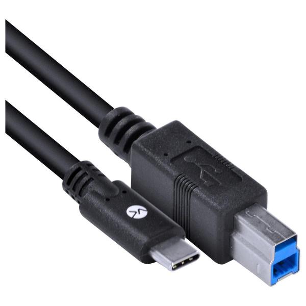 Imagem de Cabo Usb Tipo C X Usb B Para Impressora V3.2 Gen1 5Gbps 2 M