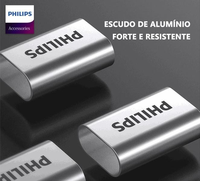 Cabo Usb Type-c Philips Dlc2528b Série Premium Alumínio Imagem de Cabo Usb Type-c Philips Dlc2528b Série Premium Alumínio