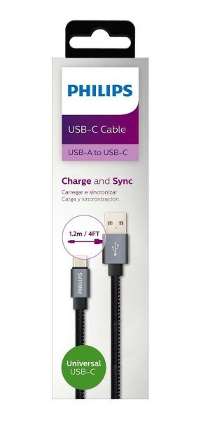 Cabo Usb Type-c Philips Dlc2528b Série Premium Alumínio Imagem de Cabo Usb Type-c Philips Dlc2528b Série Premium Alumínio