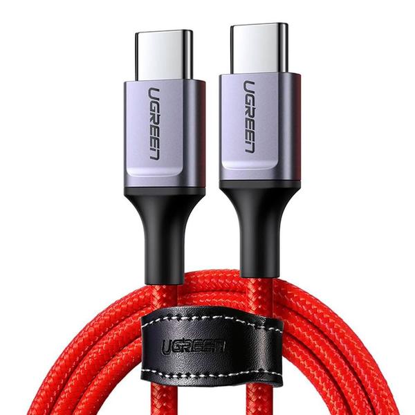 Imagem de Cabo USB Ugreen Tipo C 2.0 Macho 3A 1 Metro Vermelho Carga R