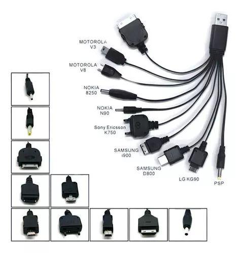 Imagem de Cabo USB Universal Multi Carregador 10 Em 1 Carga e Dados