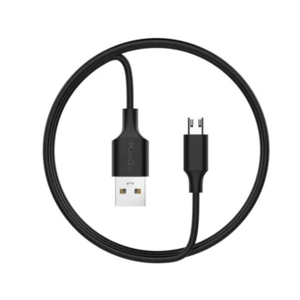 Imagem de Cabo USB V8 Kingo Preto 2 metros 2.1A para Moto E7 Plus