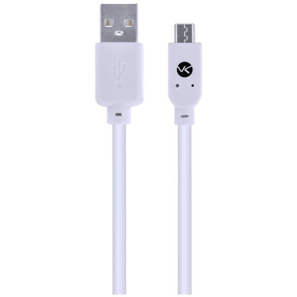 Imagem de Cabo USB X Micro USB B 2.0 5 Pinos 1 Metro Branco - MUSB-1 - Vinik