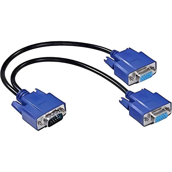 Imagem de Cabo vga Y com 1 vga macho X 2 vga fêmea XT-550 Xtrad