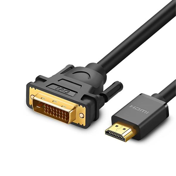 Imagem de Cabo Vídeo Ugreen HDMI para DVI(24+1) Macho 1.5M Preto Conexão Alta Definição