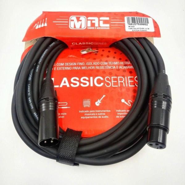 Imagem de Cabo Xlr Balanceado 4.57m Microfone Mac Xlr + Xlr Classic No