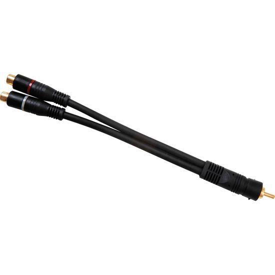 Imagem de Cabo Y 2 RCA Fêmea x 1 RCA Macho 20cm 4mm CBAY0003 Preto Storm - PCT / 5