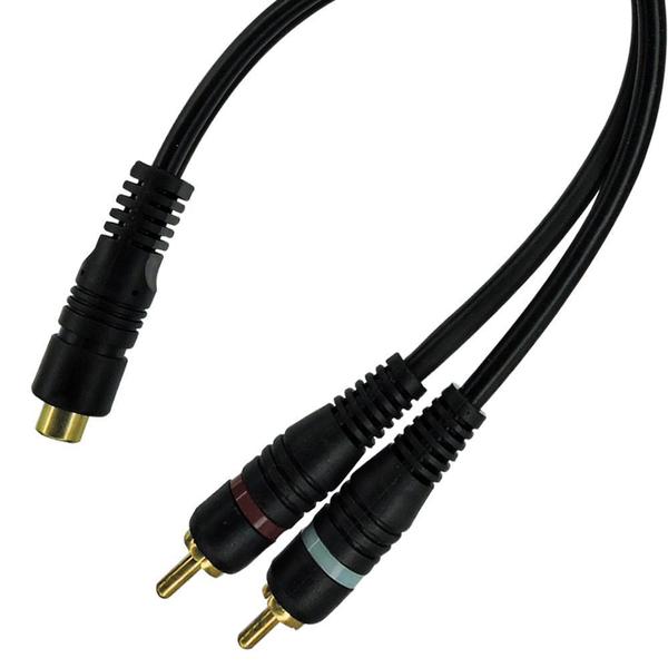 Imagem de Cabo y Automotivo Rca Fêmea x Rca Macho 20cm - Kit 5 Peças