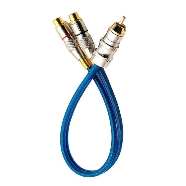 Imagem de Cabo Y Prime Plug Metal 5mm Azul 2F e 1M - 100% Cobre Svart RCA Linha Positiva