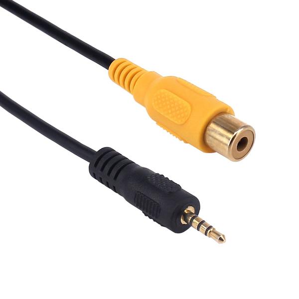 Imagem de Cabo Yeworth de 2,5 mm para RCA banhado a ouro AV Aux de 0,3 m de comprimento