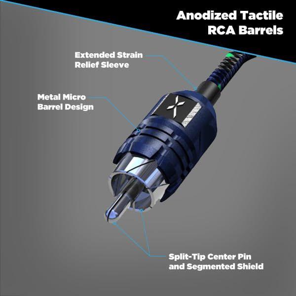 Imagem de Cabos de áudio de interconexão RCA Scosche EFX Delta D3 2CH 1m