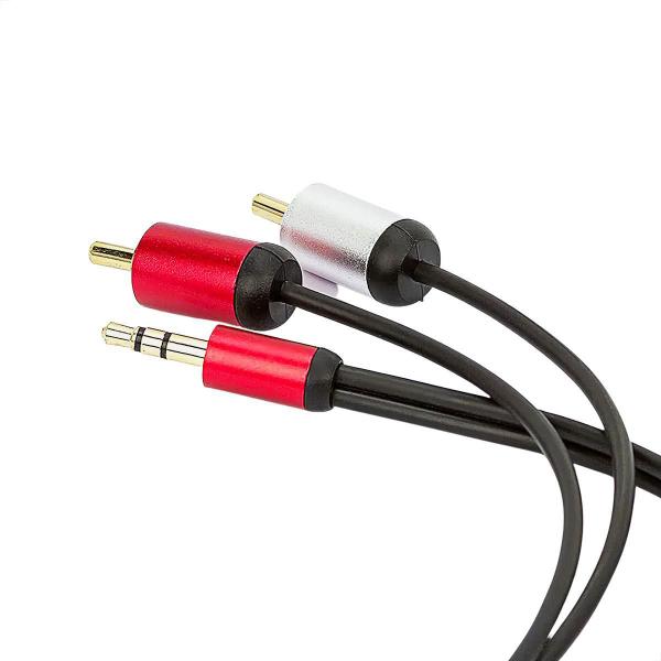 Imagem de Cabos P2 Estereo Rca Profissional - 1,5 Metro - Kit Com 5