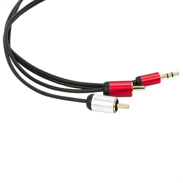 Imagem de Cabos P2 Estereo Rca Profissional - 5 Metros - Kit Com 10