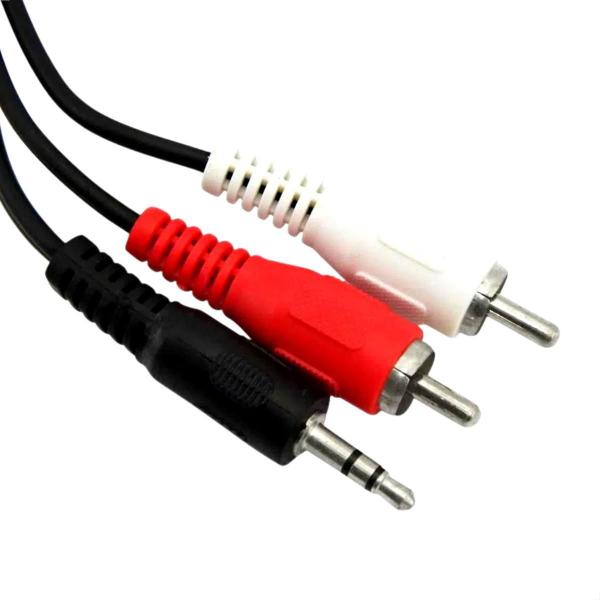 Imagem de Cabos P2 Para Rca - 1 Metro - Kit Com 5