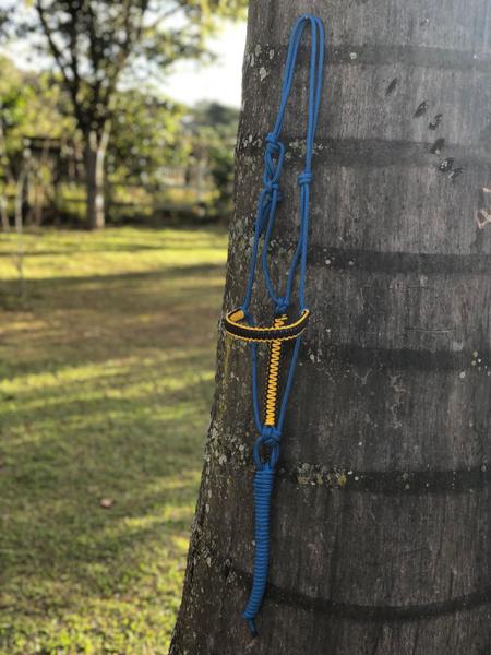 Imagem de Cabresto 7 nós feito em corda de polipropileno - azul