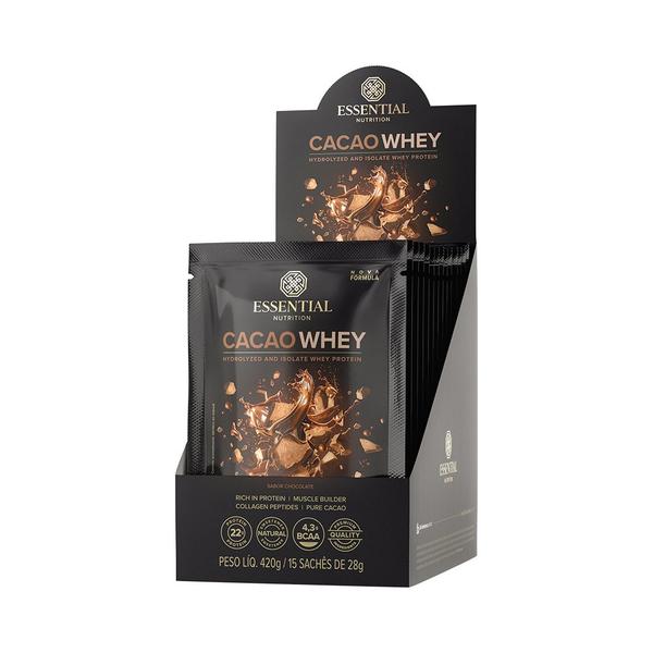 Imagem de Cacao Whey Display (420g) Essential Nutrition