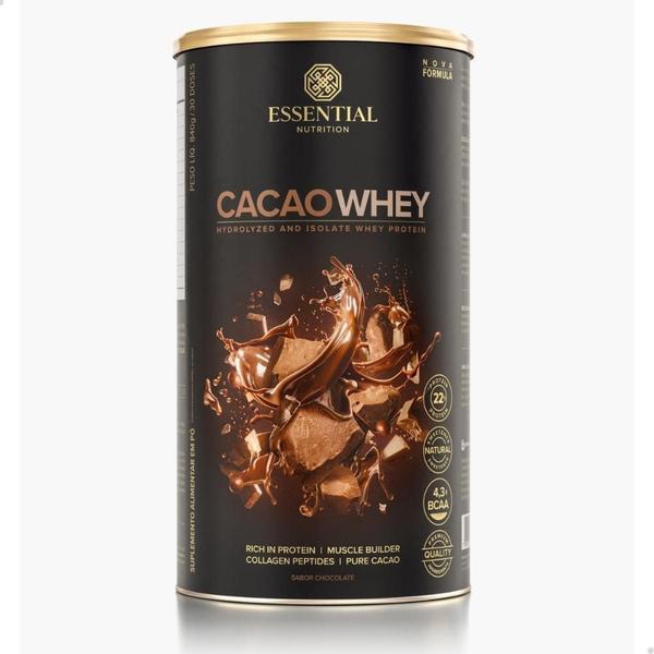 Imagem de Cacao Whey Protein 840G Essential Nutrition Sabor:Chocolate