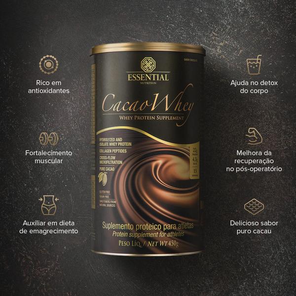 Imagem de Cacao Whey Protein Hidrolisado e Isolado de 420g-Essential Nutrition