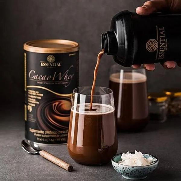 Cacao Whey Proteina Hidrolisado + Isolado - (420g) - Essential Nutrition Imagem de Cacao Whey Proteina Hidrolisado + Isolado - (420g) - Essential Nutrition