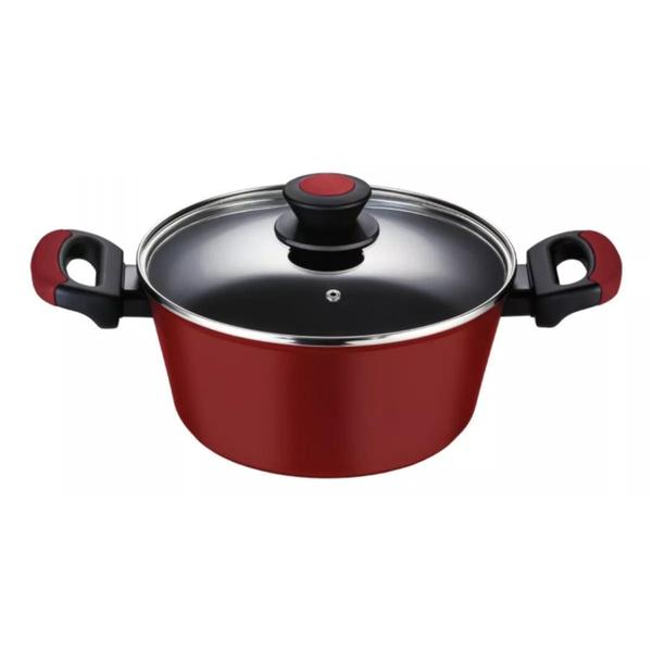 Caçarola Alumínio Forjado 24cm Everyday Vermelho - Oxford Imagem de Caçarola Alumínio Forjado 24cm Everyday Vermelho - Oxford