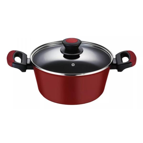Caçarola Alumínio Forjado 24cm Everyday Vermelho - Oxford Imagem de Caçarola Alumínio Forjado 24cm Everyday Vermelho - Oxford