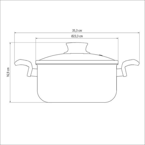 Imagem de Caçarola Antiaderente 22 cm 3,8 L Paris Vermelho Tramontina