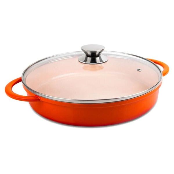 Caçarola Baixa Studio Hércules 30 cm Laranja Imagem de Caçarola Baixa Studio Hércules 30 cm Laranja