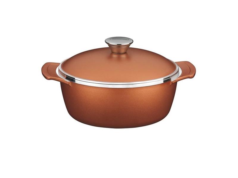 Imagem de Cacarola cocotte 14cm 0 8l lyon dourado aluminio com revestimento antiaderente tramontina