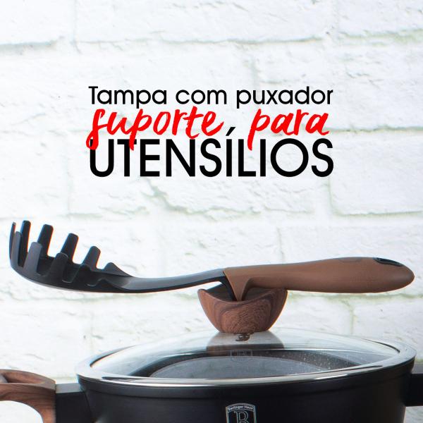 Imagem de Caçarola Com Tampa 20cm 2,5l Panela Funda Antiaderente Turbo Indução Utensilio Cozinha Cooktop Receitas Wok Culinária Berlinger Haus