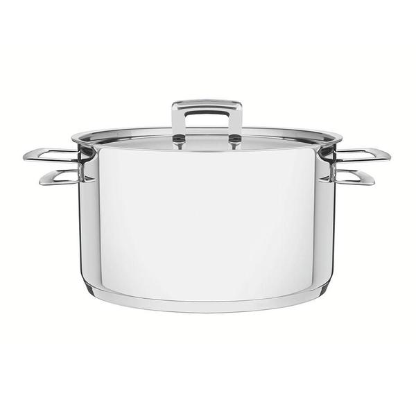 Imagem de Caçarola Funda em Aço Inox Fundo Triplo Tampa Plana 24 cm 6,1 l - Tramontina 62404240