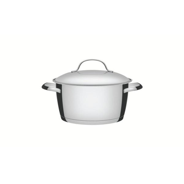 Imagem de Caçarola Funda Tramontina Allegra em Aço Inox com Fundo Triplo 18 cm 2,2 L