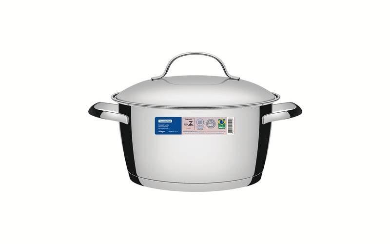 Imagem de Caçarola funda tramontina allegra em aço inox com fundo triplo 18 cm 2,2 l