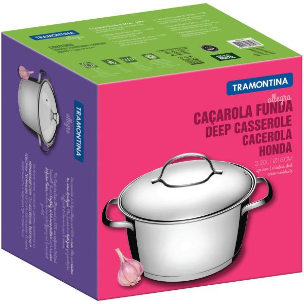 Imagem de Caçarola Funda Tramontina Inox Fundo Triplo Allegra 18cm