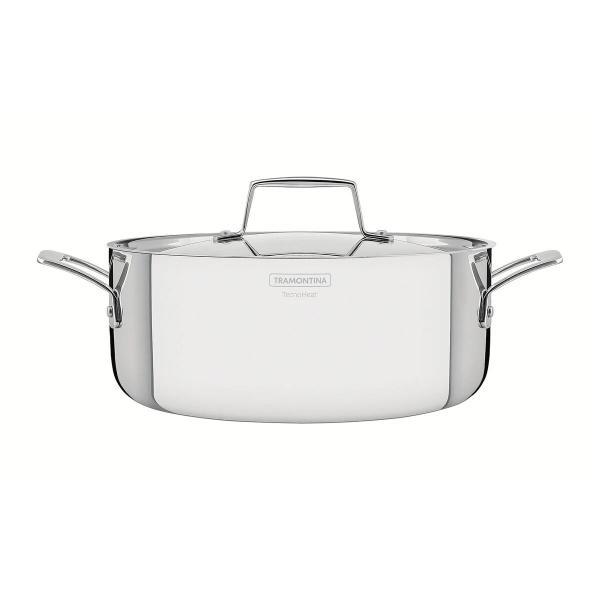 Caçarola Grano Panela 24 Cm Aço Inox Corpo Triplo Tramontina Imagem de Caçarola Grano Panela 24 Cm Aço Inox Corpo Triplo Tramontina
