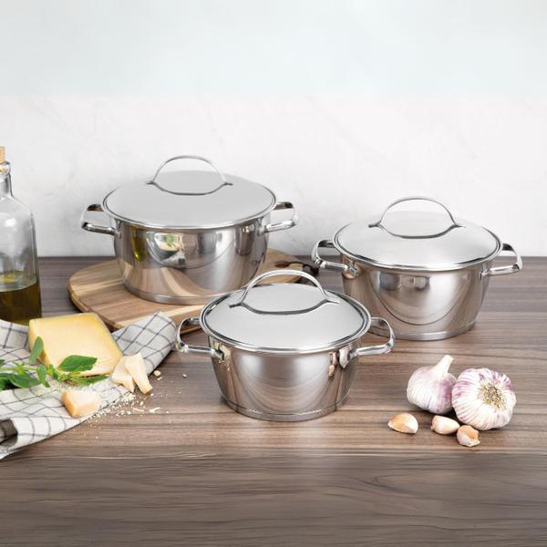 Caçarola Inox Funda com Asa 24cm Allegra 62654240 Tramontina - Tramontina Farroupilha Imagem de Caçarola Inox Funda com Asa 24cm Allegra 62654240 Tramontina