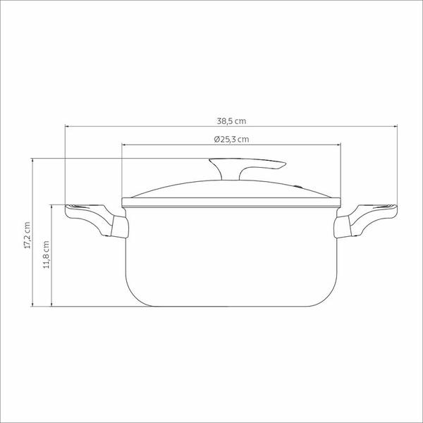 Imagem de Caçarola Milazzo Alumínio Antiaderente 24 cm Amêndoa Tramontina