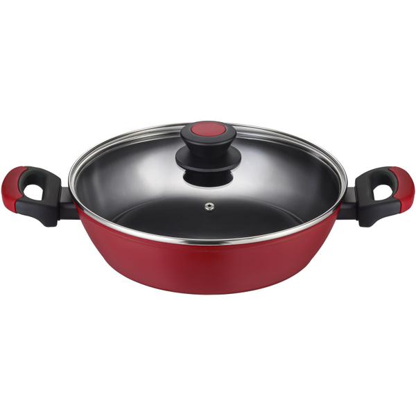 Caçarola Rasa Oxford Alumínio Forjado Everyday 28cm Vermelho Imagem de Caçarola Rasa Oxford Alumínio Forjado Everyday 28cm Vermelho