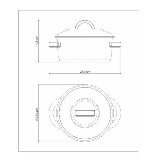 Imagem de Caçarola Solar 24 cm Funda Inox Tramontina Fundo Triplo