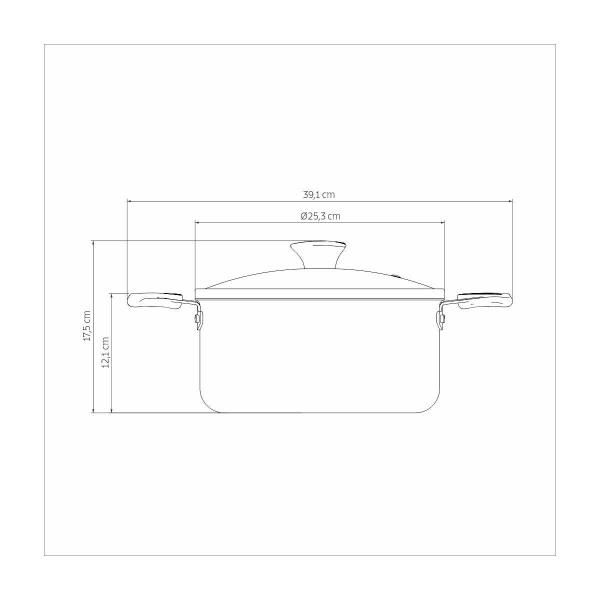 Imagem de Caçarola Tramontina Lyf em Alumínio com Revestimento Interno e Externo em Antiaderente Starflon Max Verde 24 cm