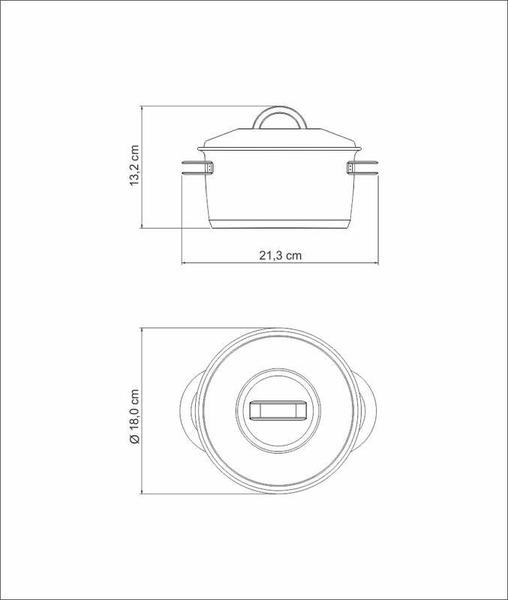 Imagem de Caçarola tramontina solar funda em aço inox fundo triplo com tampa e alças 16 cm 1,8 l