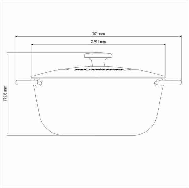 Imagem de Caçarola tramontina trento em ferro esmaltado com revestimento interno em antiaderente starflon excellent 28 cm 6 l