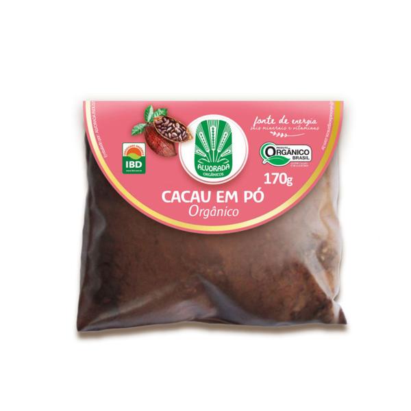 Cacau em pó 100% Orgânico Alvorada 170g - Alvorada Orgânico Imagem de Cacau em pó 100% Orgânico Alvorada 170g
